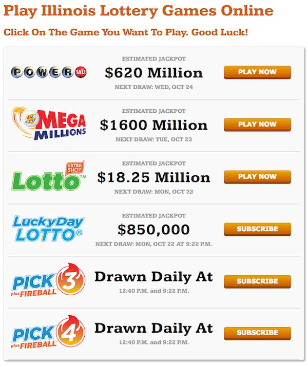 Illinois Lottery games