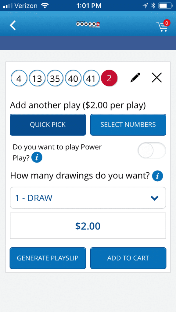 KY Lottery Powerball 1