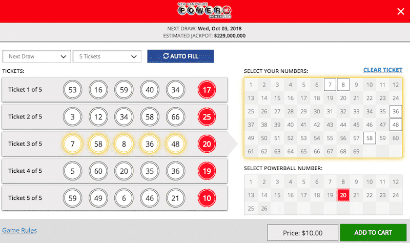 NH iLottery picks