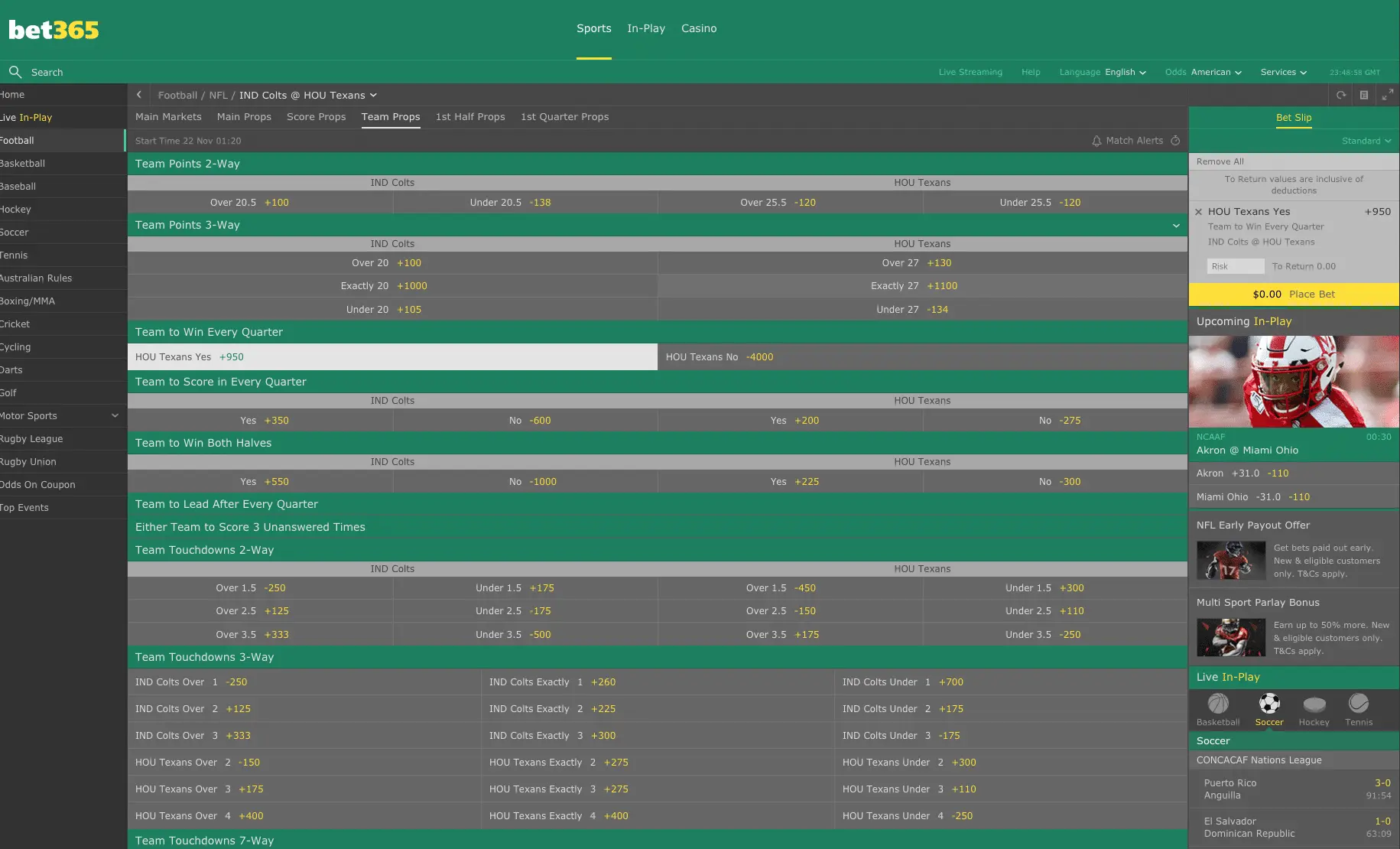 bet365 betCall for Online Live (In-Play) Betting