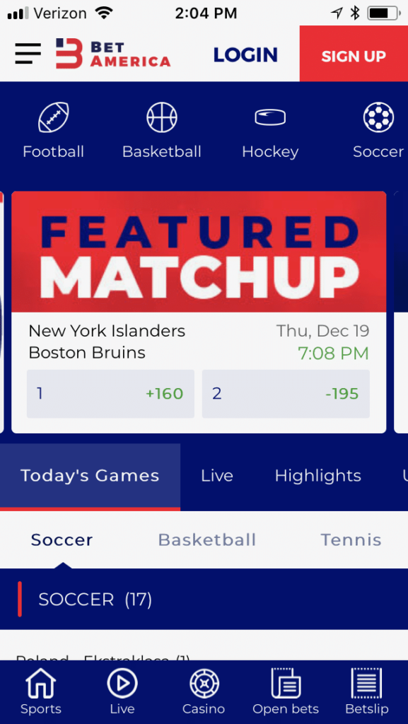 BetAmerica mobile 1