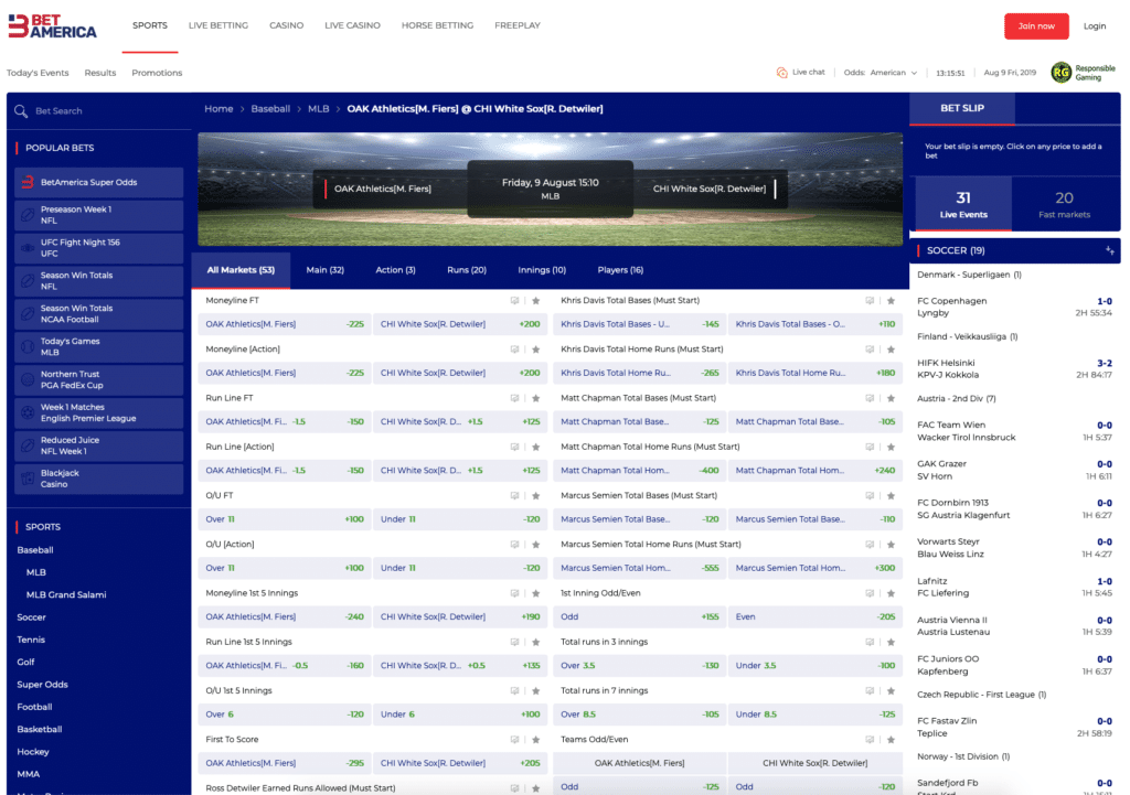 BetAmerica sports betting