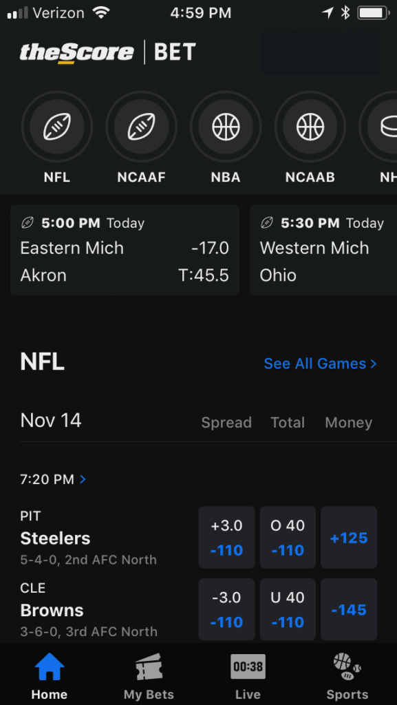theScore sports betting