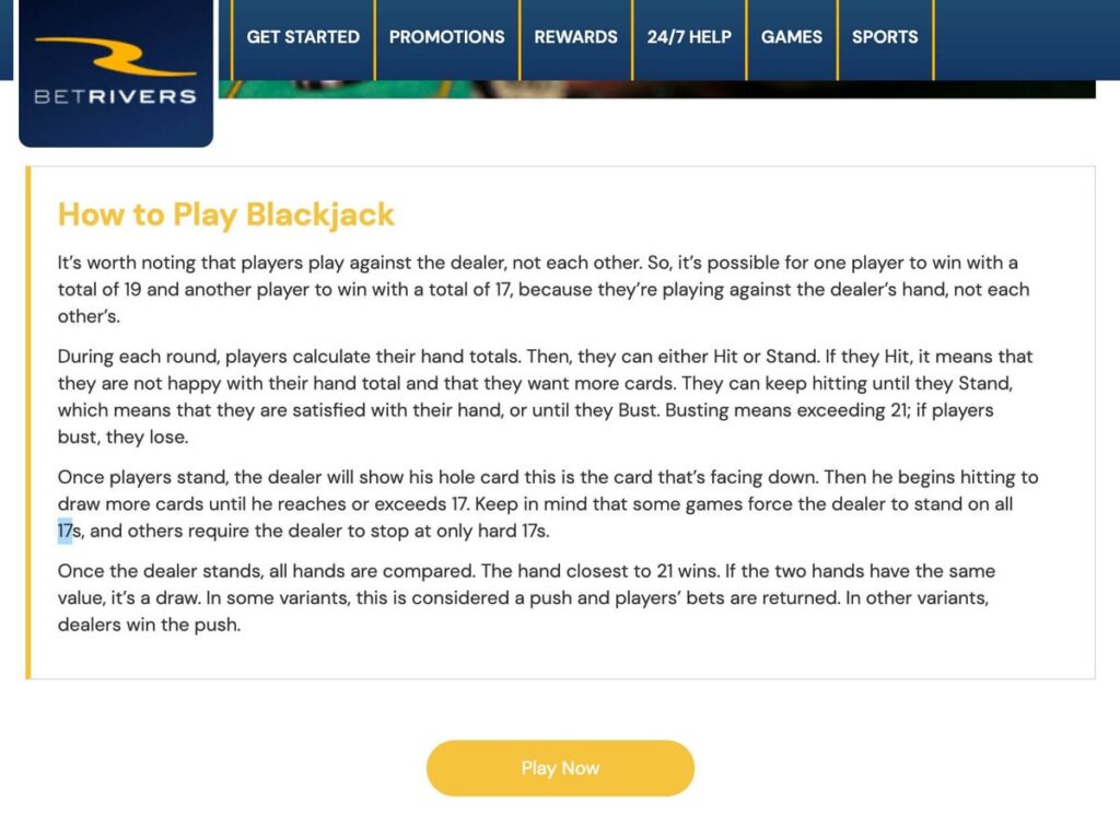 Betrivers BlackJack Betrivers BlackJack