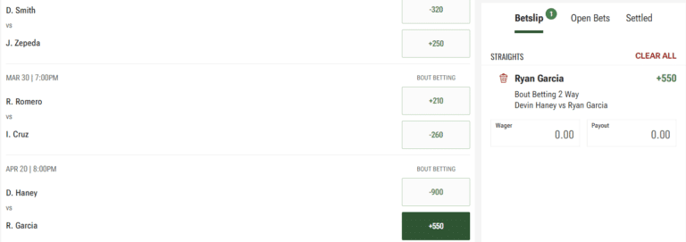 Caesars Sportsbook boxing