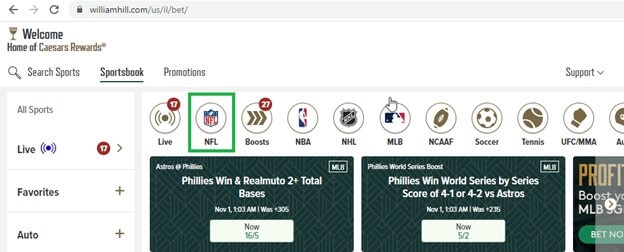 Caesars Sportsbook touchdown betting 1 Caesars Sportsbook touchdown betting 1