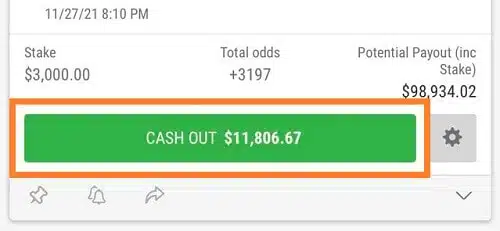 Cash Out button Cash Out button