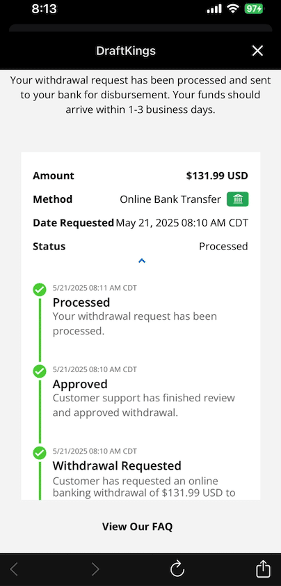 DraftKings Casino withdrawal timeline DraftKings Casino withdrawal timeline