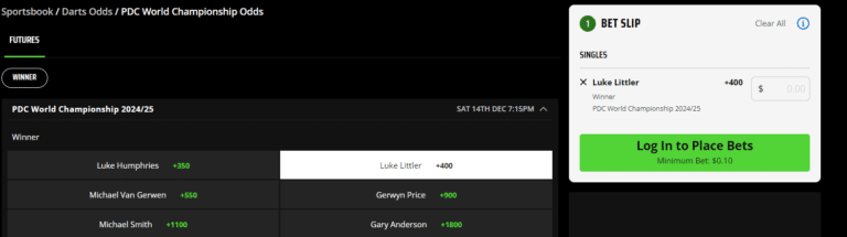 DraftKings Sportsbook darts DraftKings Sportsbook darts