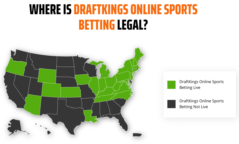 DraftKings Sportsbook states DraftKings Sportsbook states