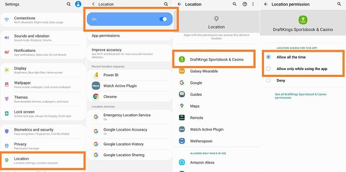DraftKings geolocation settings DraftKings geolocation settings