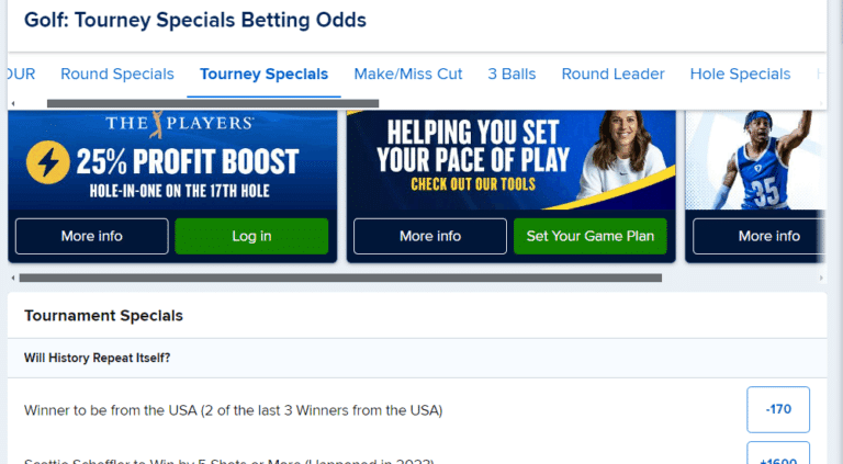 FanDuel Sportsbook golf FanDuel Sportsbook golf