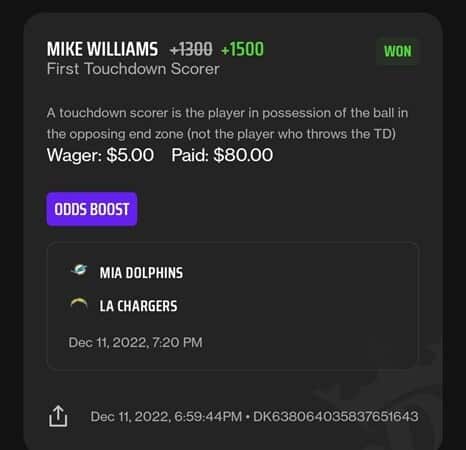 First Touchdown Scorer Bet First Touchdown Scorer Bet