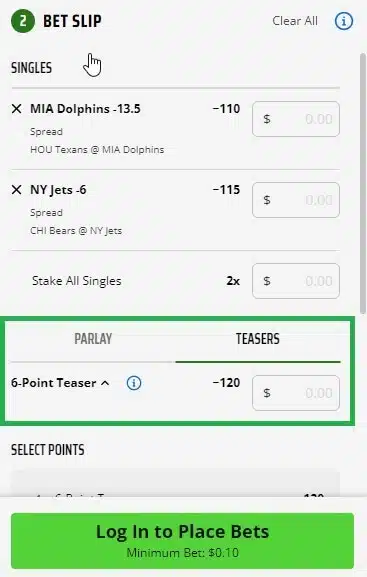 How to bet teasers on DraftKings How to bet teasers on DraftKings