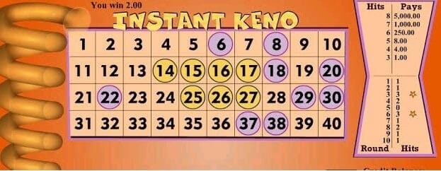 Instant Keno Games Instant Keno Games