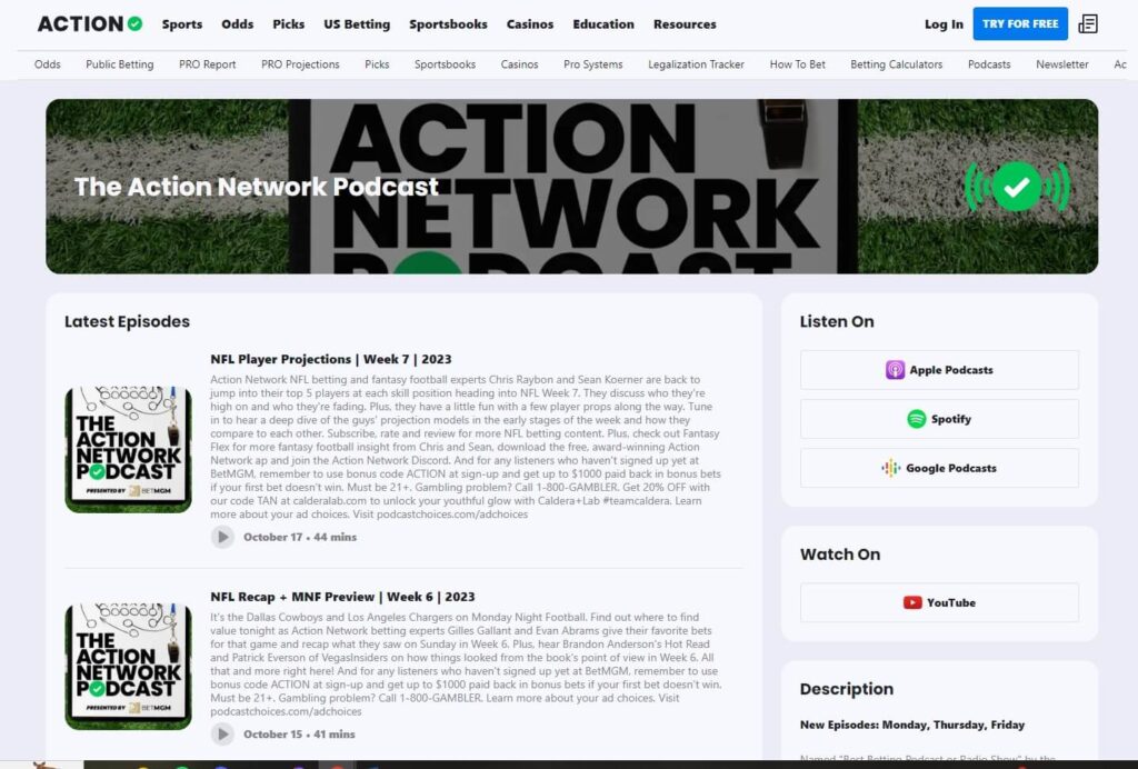 action network podcast Action Network Podcast