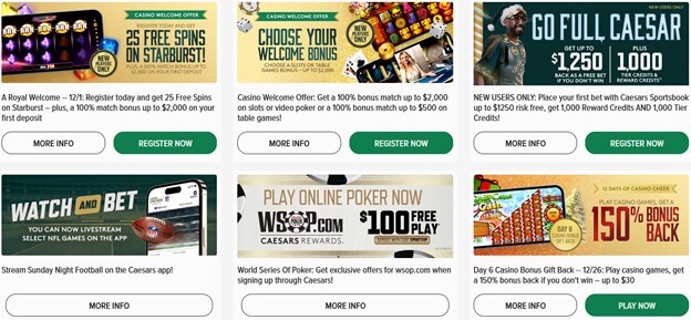 all promotions on caesars all promotions on caesars
