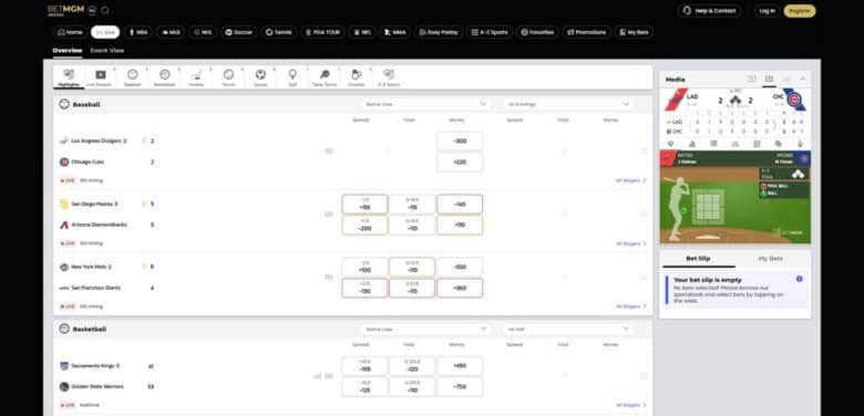 betmgm live betting