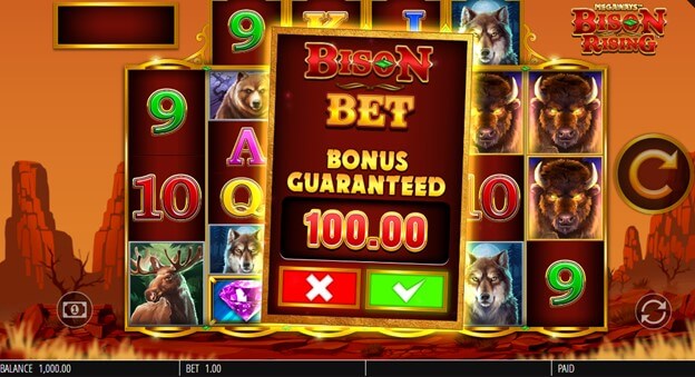 buffalo rising megaways bonus guaranteed