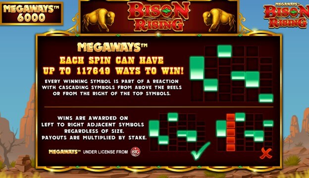 buffalo rising megaways informations