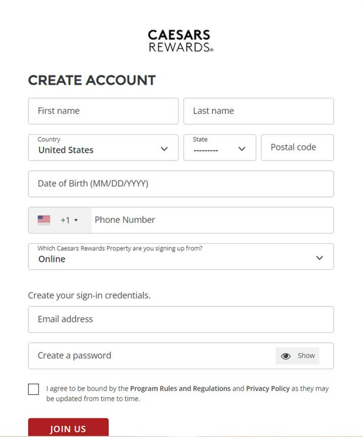 caesars create account steps caesars create account steps