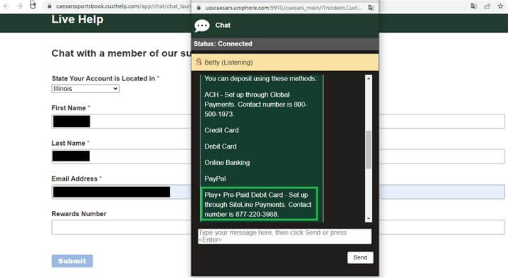 caesars live chat caesars live chat