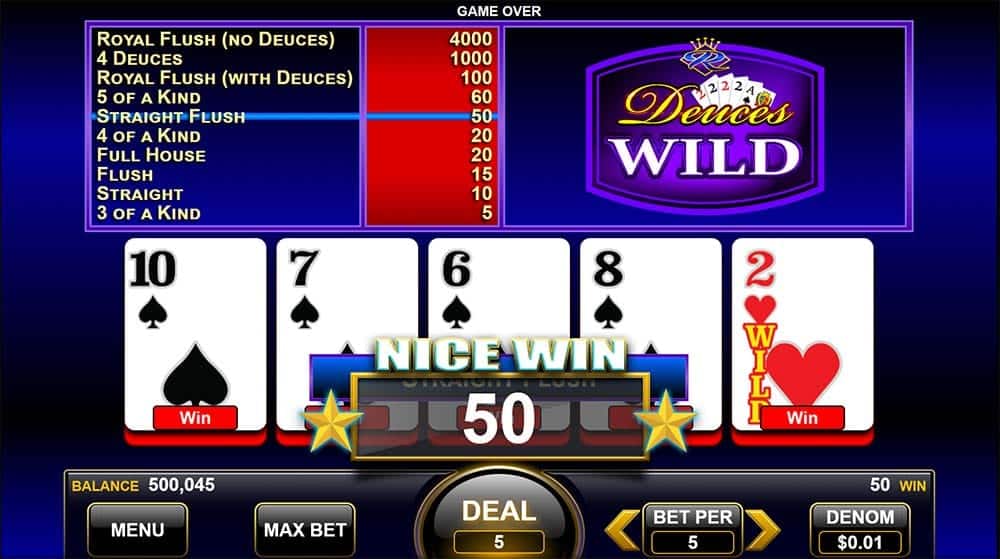 deuces wild video poker deuces wild video poker