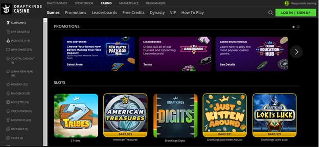 draftkings casino lobby 1 draftkings casino lobby 1