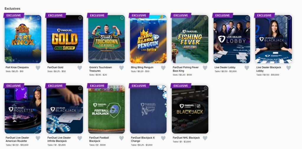 fanduel casino exclusive games fanduel casino exclusive games