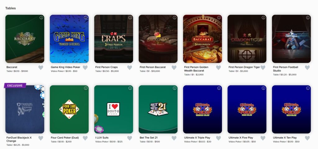 fanduel casino table games fanduel casino table games