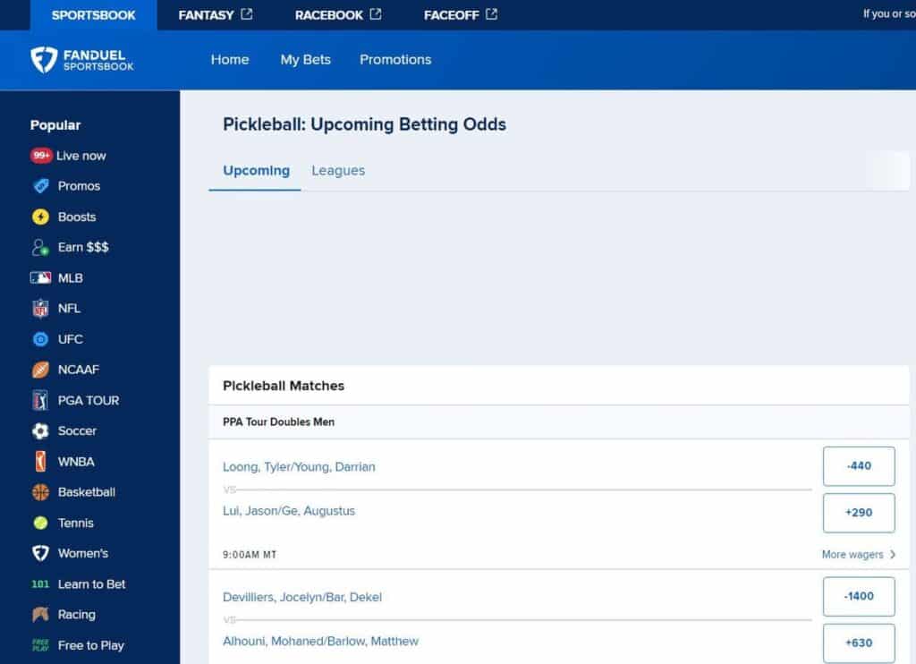 fanduel pickleball betting fanduel pickleball betting