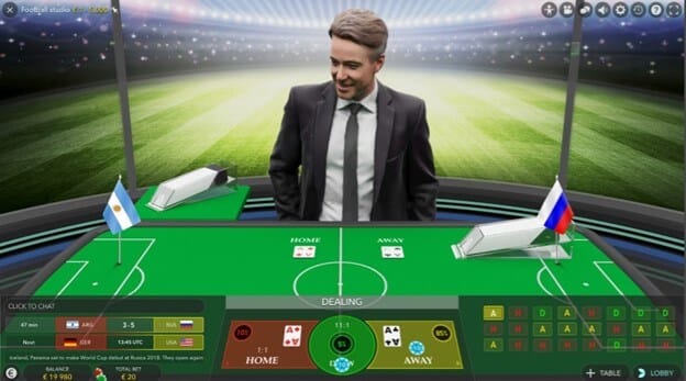 live dealer top card football studio live dealer top card football studio