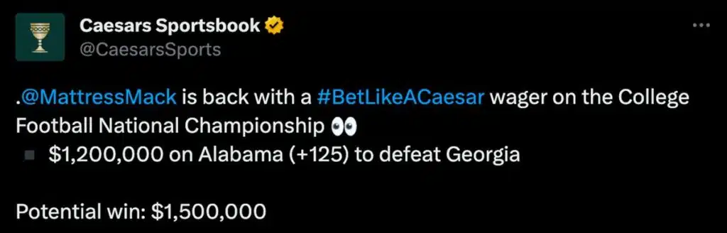 mattress mack caesars tweet mattress mack caesars tweet