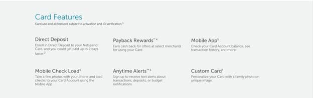 netspend card features netspend card features
