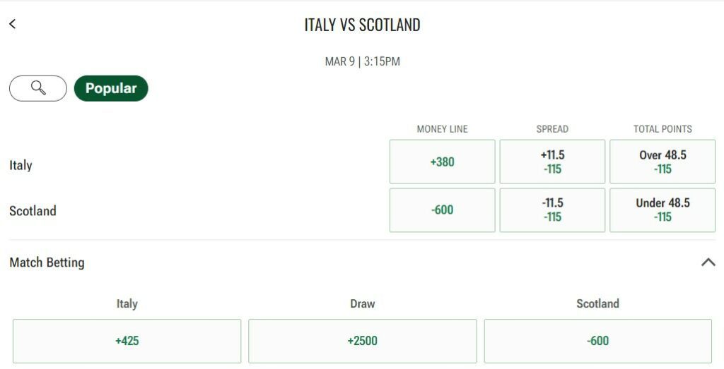rugby bet types rugby bet types