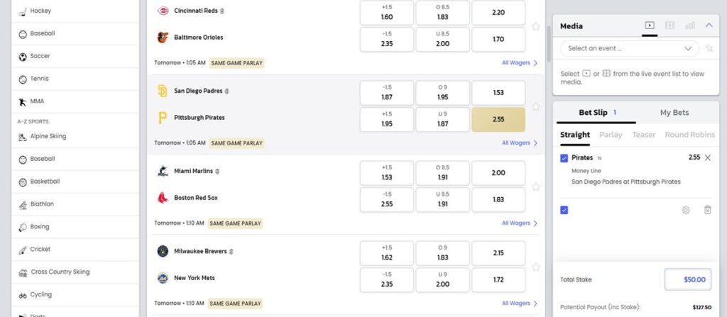 sports to bet on