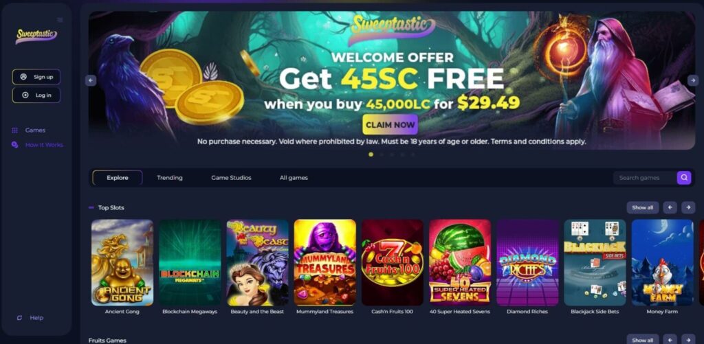 sweeptastic casino homepage 1536x752 1 sweeptastic casino homepage 1536x752 1