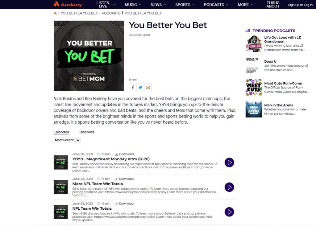 you better bet podcast You Better Bet Podcast