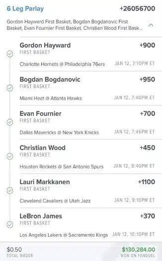 50 cent six leg parlay win 50 cent six leg parlay win