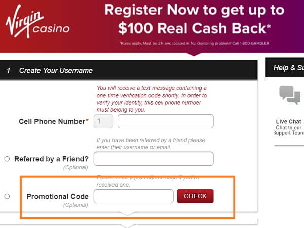 Adding a casino promo code Adding a casino promo code