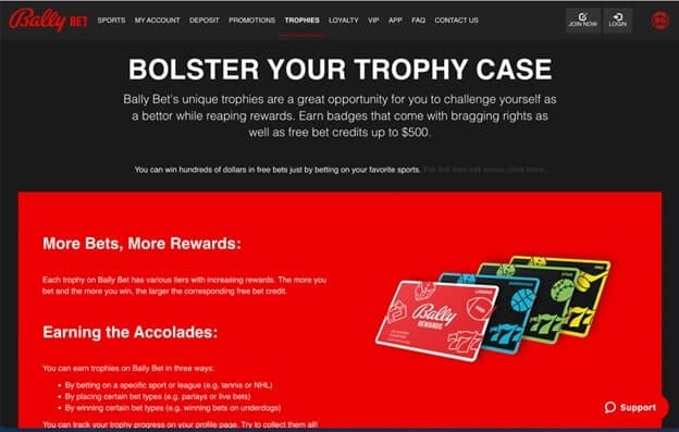 Bally Bet Trophy Case Bally Bet Trophy Case