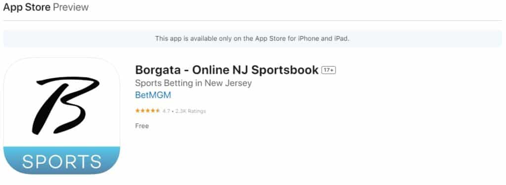Borgata Sportsbook iOS app Borgata Sportsbook iOS app