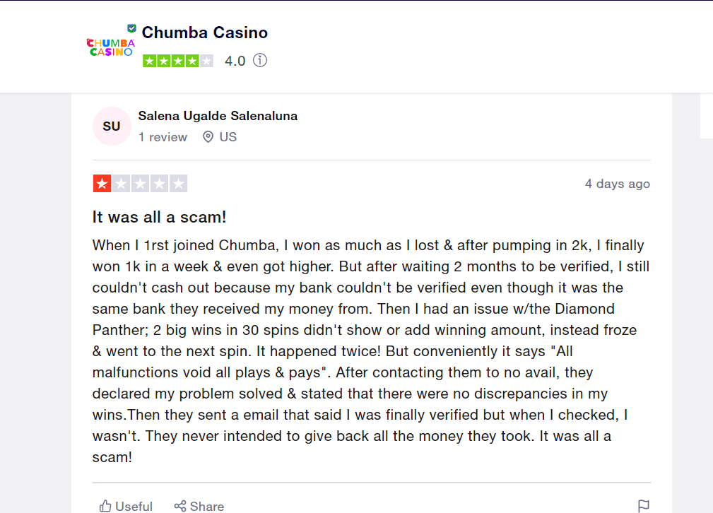 Chumba Casino scam accusation Chumba Casino scam accusation