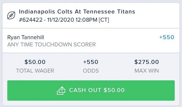 FanDuel cash out