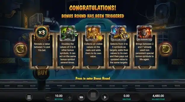 Money Train bonus round features Money Train bonus round features