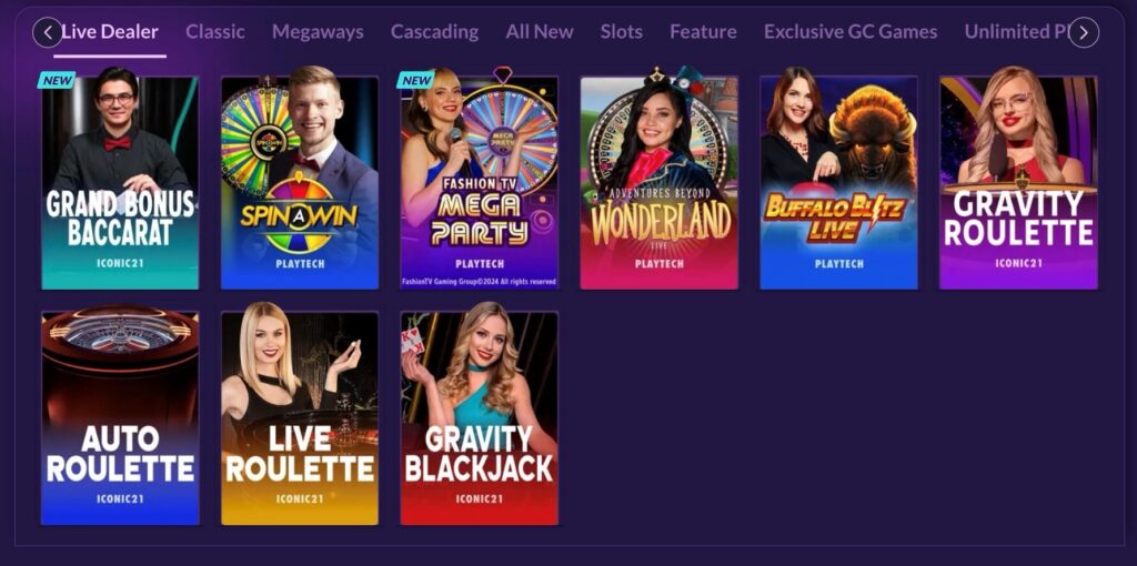PlayFame live dealer games