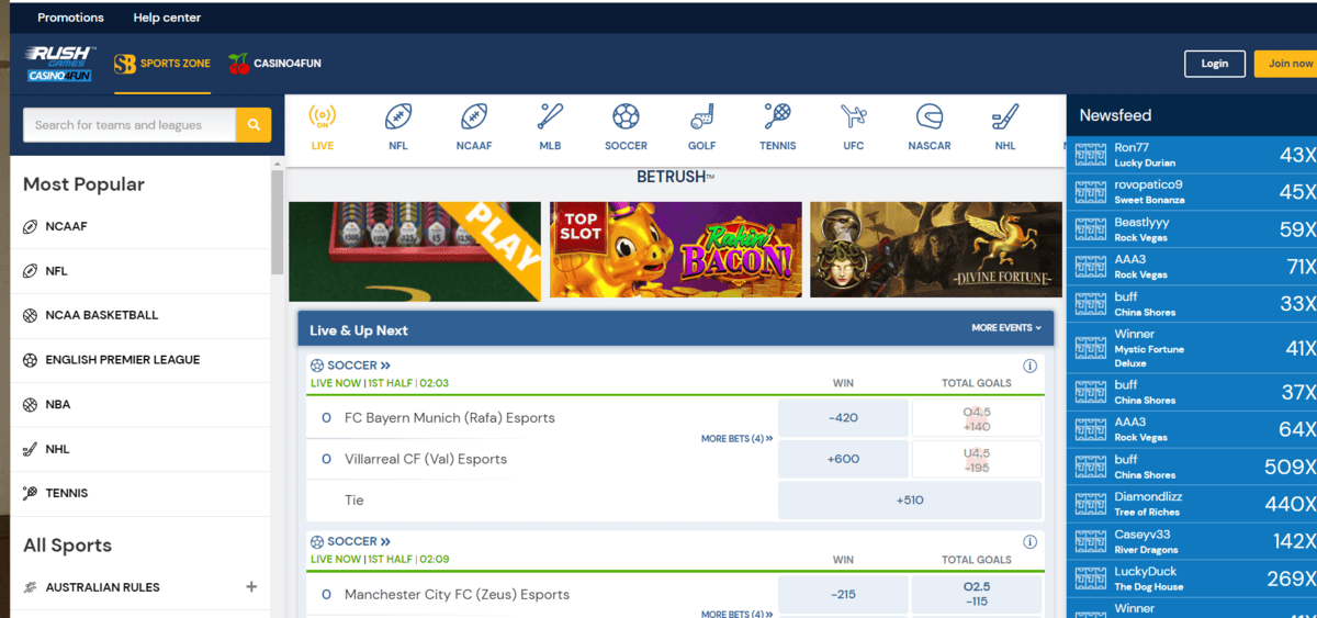 Rush Games Free Sportsbook Rush Games Free Sportsbook