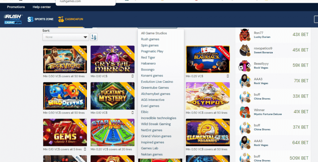 Rush Games slots Rush Games slots