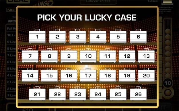 Slingo Deal or No Deal bonus Slingo Deal or No Deal bonus