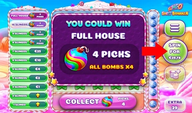 Slingo gamble feature Slingo gamble feature